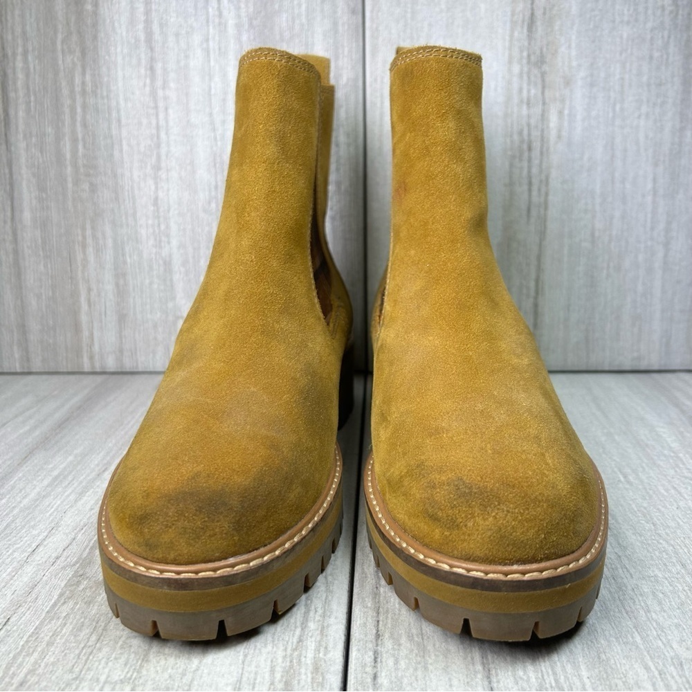Timberland Courtmayeur Valley Chelsea Brown Suede Leather Boots Women’s Size 9.5 - Picture 5 of 10